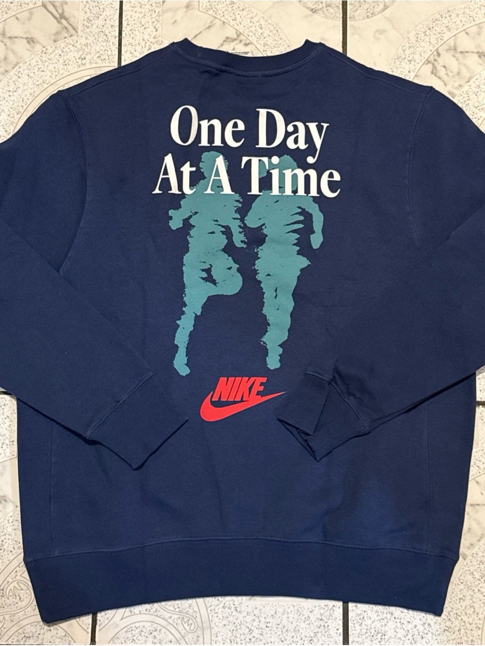 New Nike Sportswear Club Fleece Crew Sweatshirt Blue Mens Size Medium FN1486-410